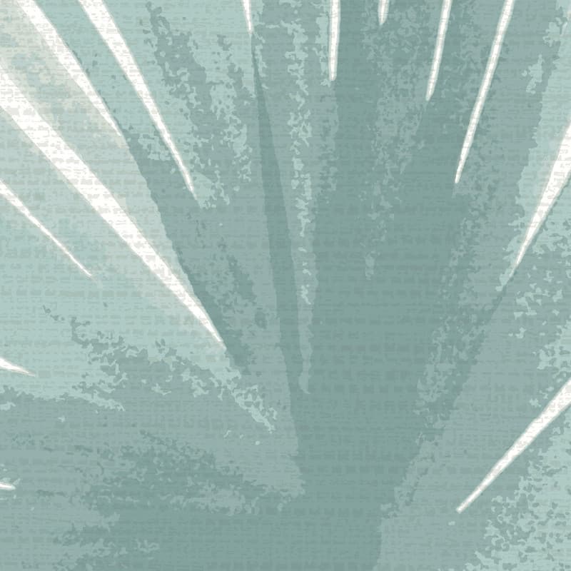 A-Street Prints Calla Teal Painted Palm Wallpaper