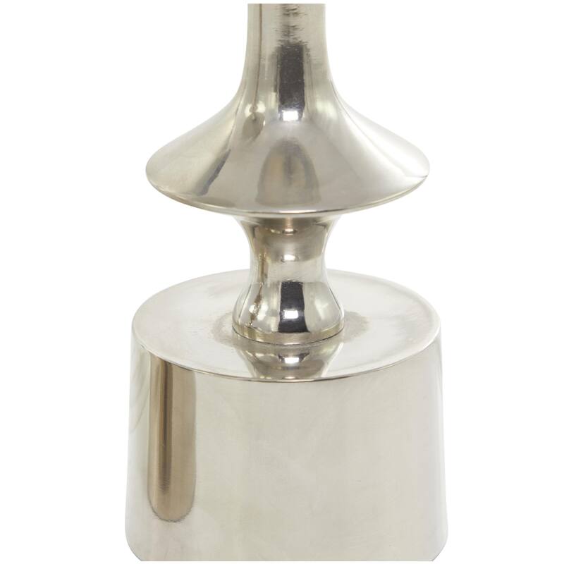 Aluminum Metal Pillar Decorative Candle Holder - Set of 3 Black, Gold, Silver - CosmoLiving by Cosmopolitan