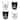 4-Piece Ceramic and Glass 2 oz. Shot Glass Set, Dallas Cowboys