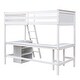 preview thumbnail 29 of 50, Wood Twin Loft Bed with Desk & Shelves - Compact & Functional Design