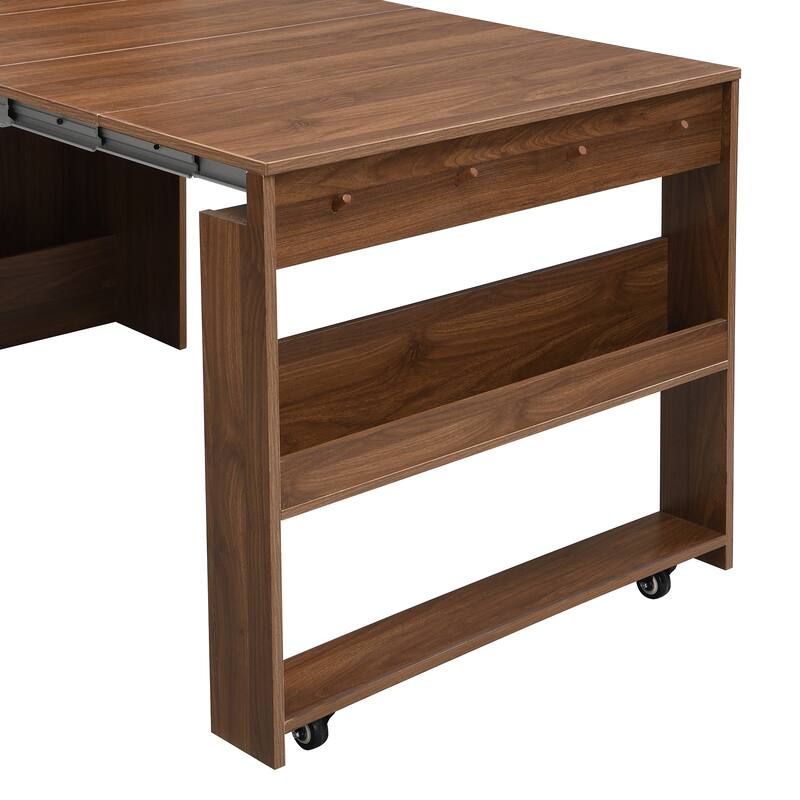 Roomfitters 69" Kitchen Pantry Organizers and Storage Kitchen Cabinet with Extendable Dining Table and Coffee Bar