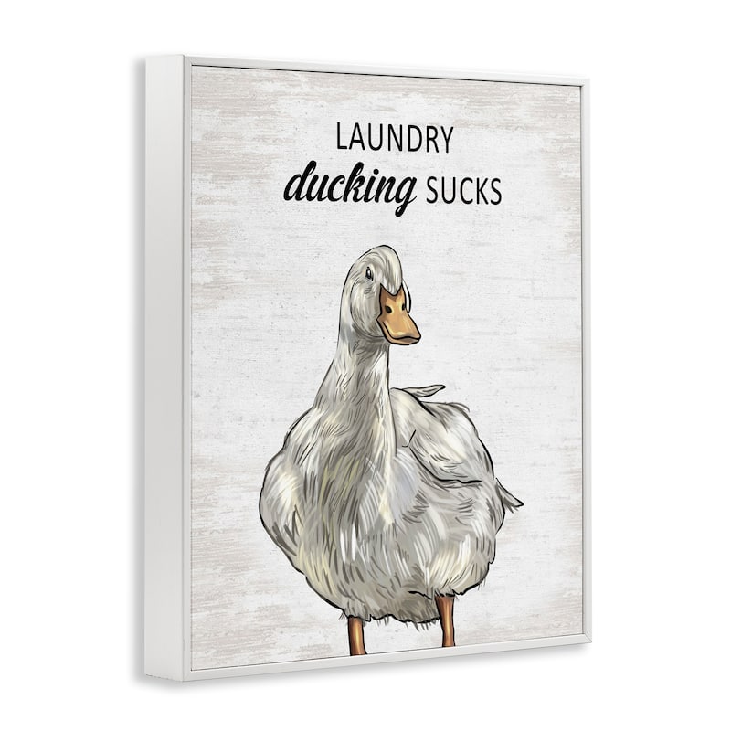 Stupell Sassy Laundry Duck Framed Giclee Art Design By Lettered and Lined