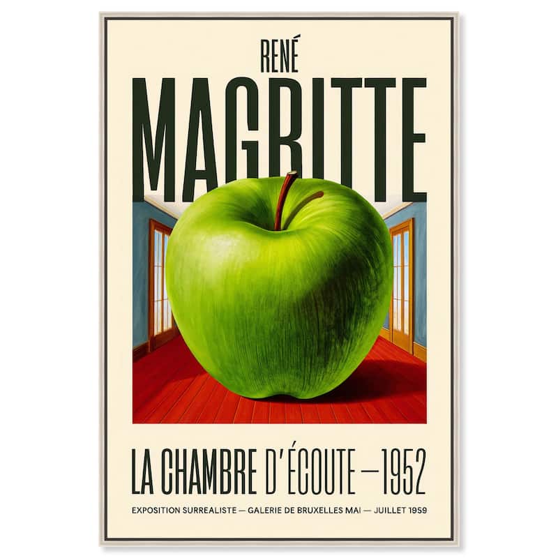 Magritte's Apple Room Canvas by Art Remedy - Silver - 20" x 30"