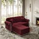 Option Burgundy - 2 Seat+1 Ottoman