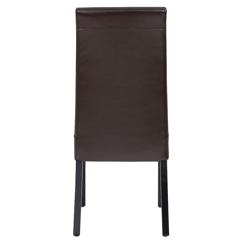 NPD Furniture Valencia Leather Dining Side Chair (Set of 2)