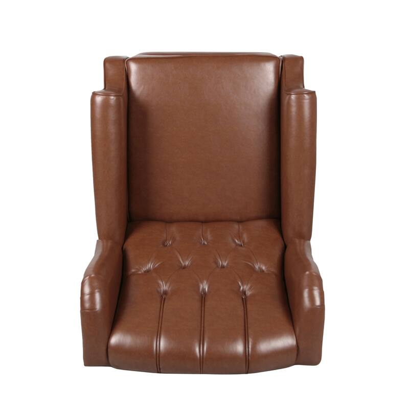 Walter Brown Bonded Leather Recliner Club Chair by Christopher Knight Home