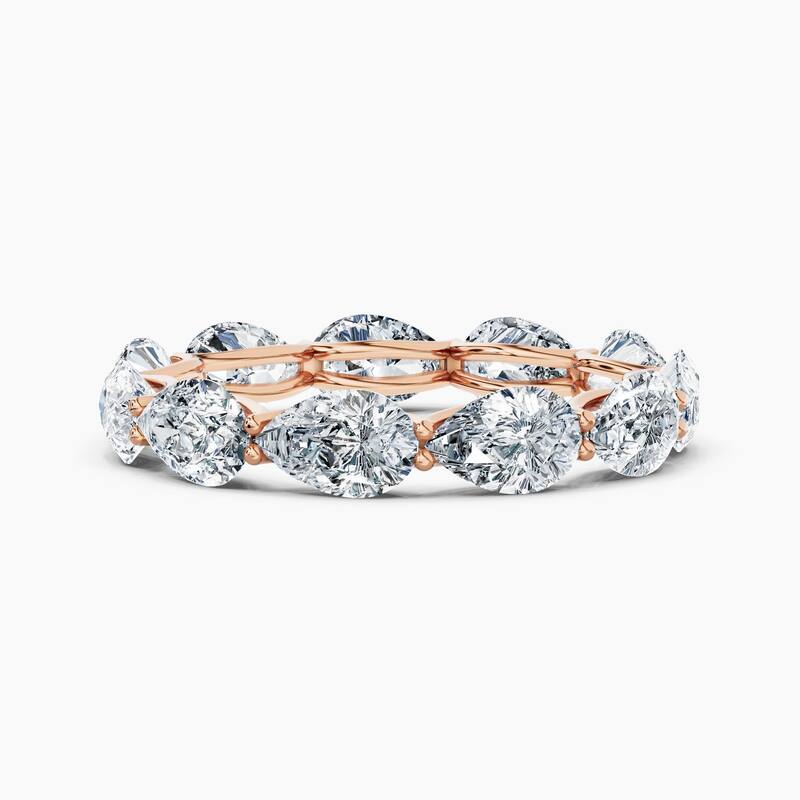 Auriya 14k Gold Pear East-West Lab Grown Diamond Eternity Band 1.70 - 6.75 ct. tw. (F-G, VS) - 4.40 ct. wt. - 5 - Rose