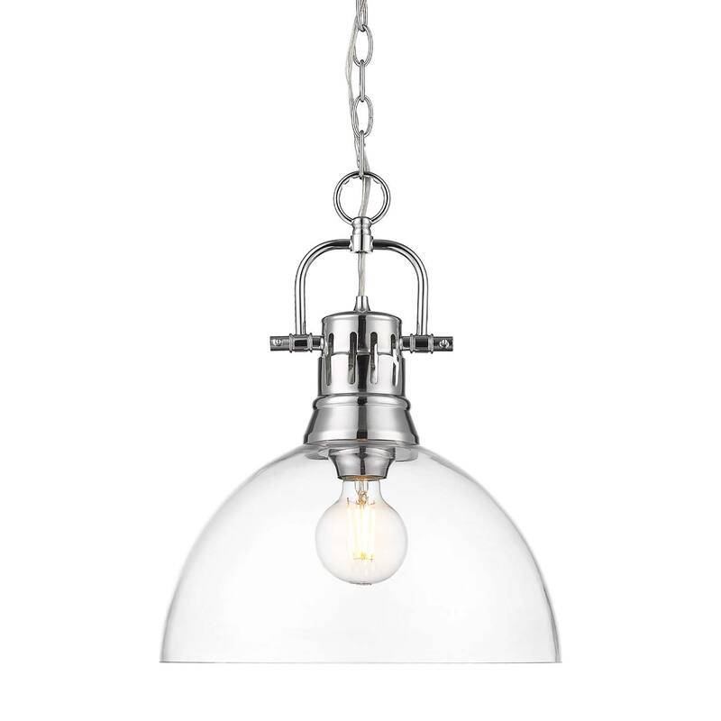 Golden Lighting 3602-L CH Duncan 14" Wide Pendant - Chrome / Clear