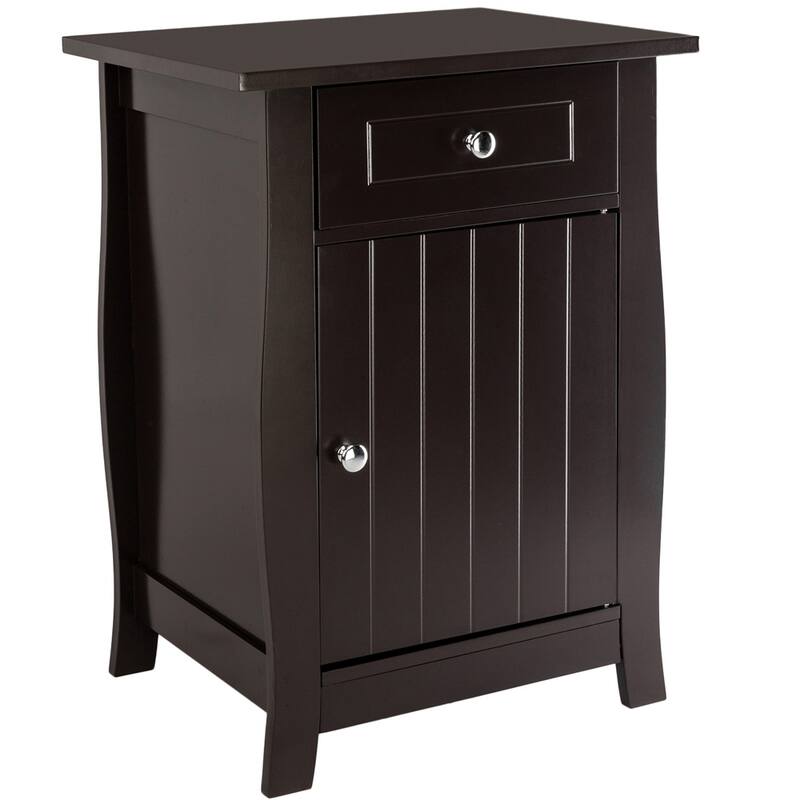Single Door Bedside Cabinet Nightstand Table with 1 Drawer