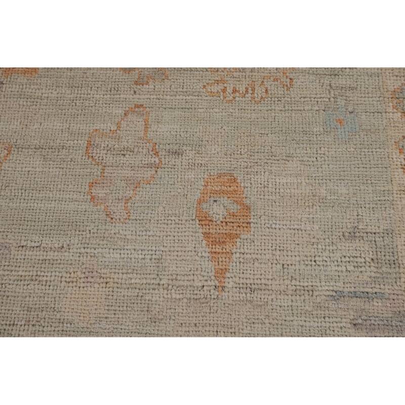 Turkish Oushak Vegetable Dye Area Rug Handmade Wool Carpet - 5'0"x 6'10"