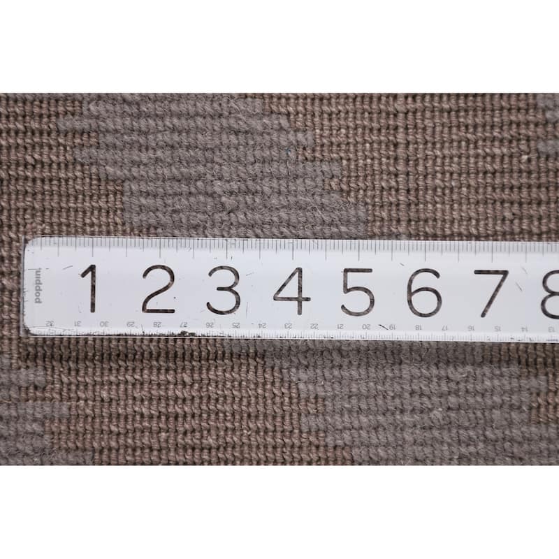 Chevron Style Nepalese Area Rug Handmade Wool Carpet - 8'11" x 11'7"