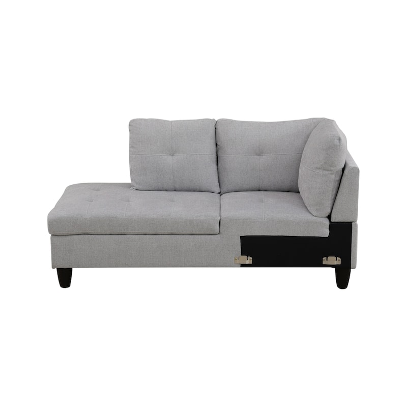 KISRAIS 97" Wide 3-Piece Upholstered Sectional Sofa Set for Small Spaces