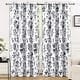 preview thumbnail 1 of 22, DriftAway Sylvia Floral Botanical Herbs Watercolor Printed Pattern Lined Blackout Thermal Insulated Window Curtain 52"Width X 84 "Length - Black White