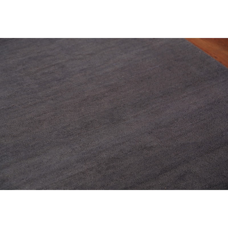 Gray Blue Modern Gabbeh Oriental Rug Handmade Wool Carpet - 5'1" x 6'6"