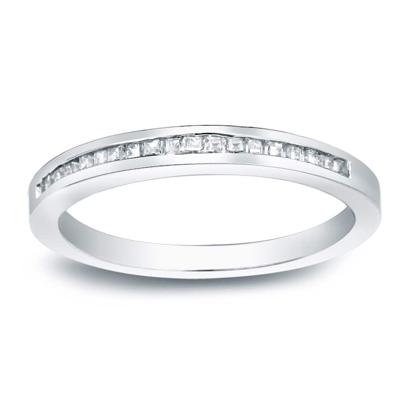 Auriya 1/3ctw Princess-cut Diamond Wedding Band 14k Gold