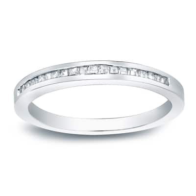 Auriya 1/3ctw Princess-cut Diamond Wedding Band 14k Gold