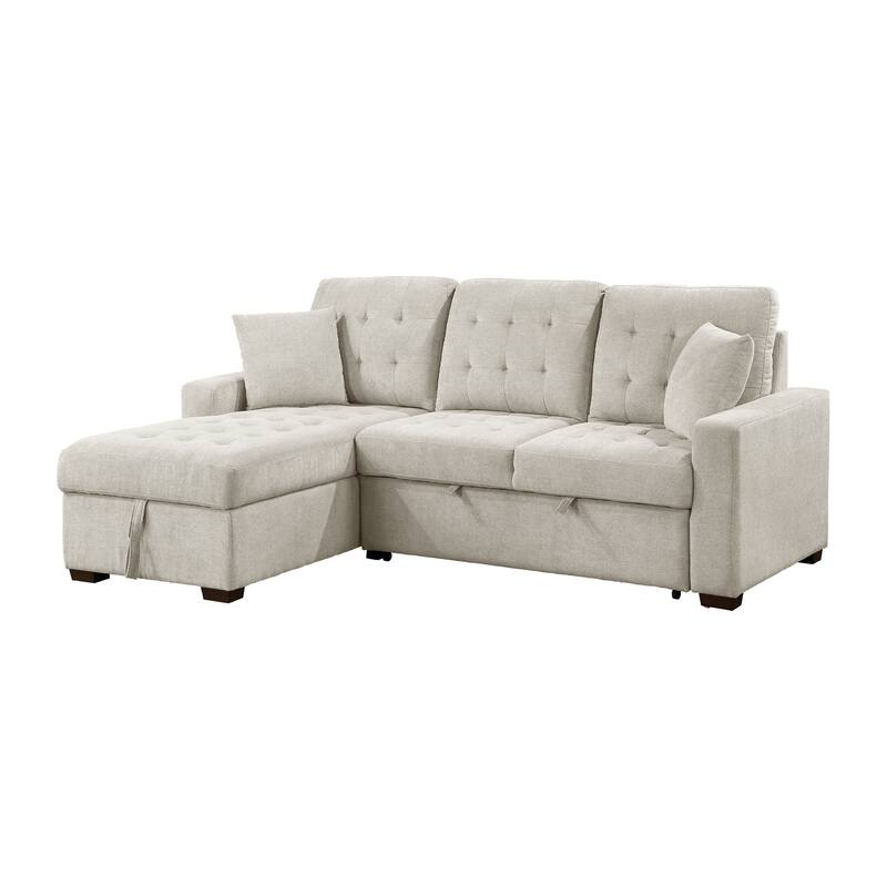 Almeria 2-Piece Sectional Sofa with Pull-out Bed and Left Chaise
