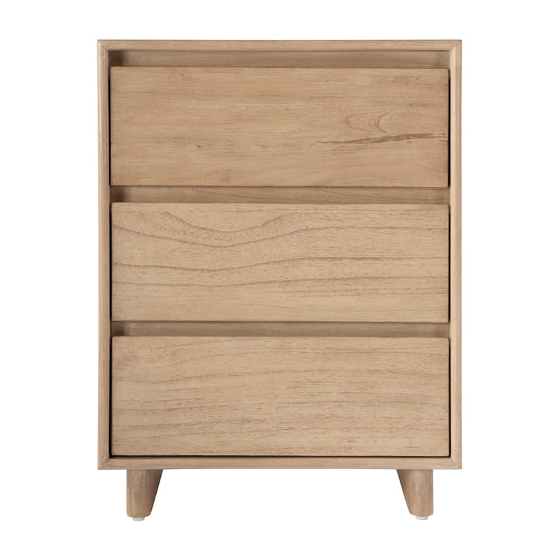 Halmstad Wood Panel 3 Drawer Narrow Nightstand