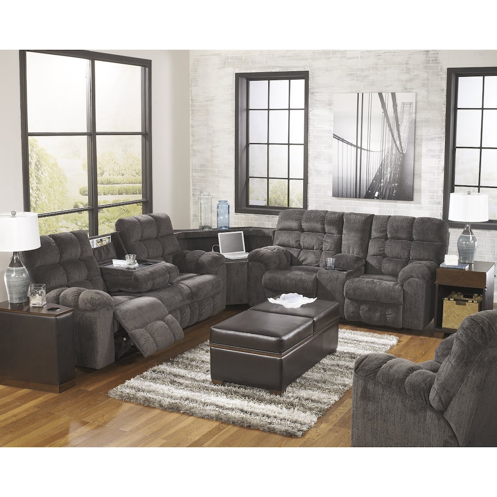 Signature Design by Ashley Acieona Slate 3-Piece Reclining Sectional - 134"W x 123"D x 42"H