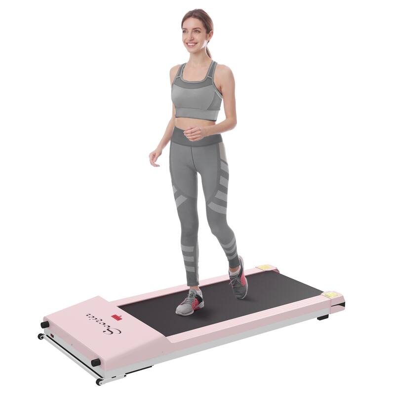 Under Desk Walking Pad Treadmill Portable Running Machine with Remote and Wheels, 2.5HP Walking Jogging Treadmills