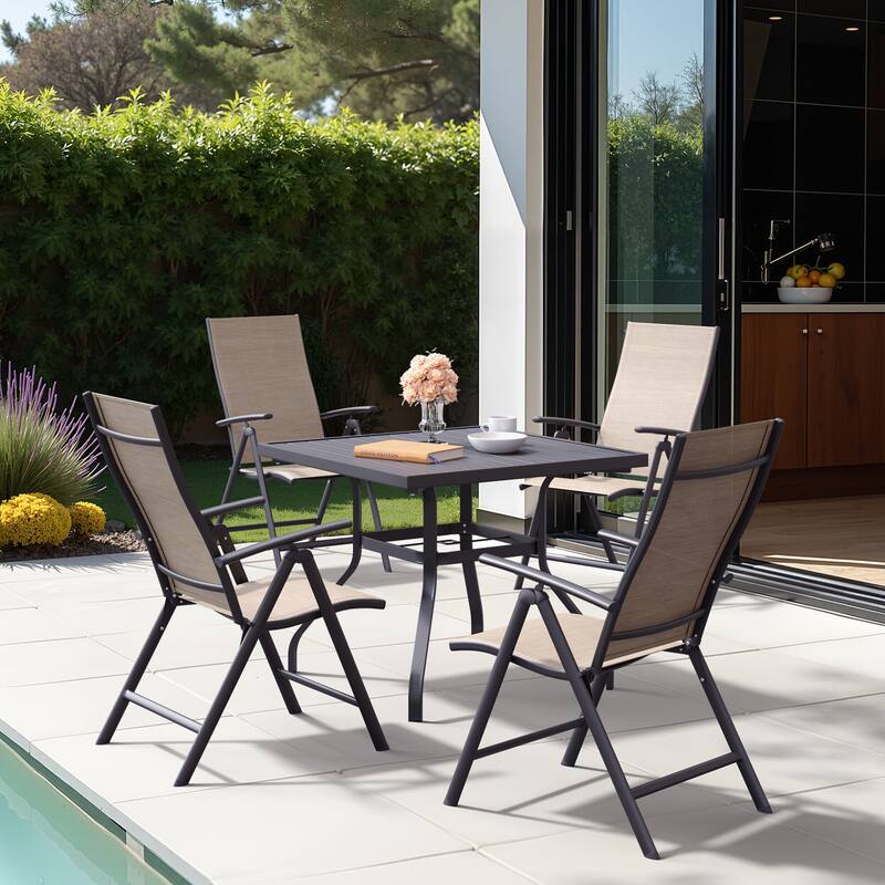 Pellebant Outdoor Durable Adjustable Reclining Folding Chair