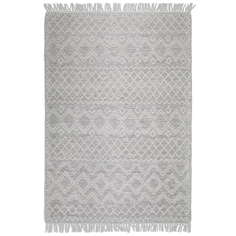 Wyndenhall Thayer 6 x 9 Area Rug Contemporary in Ivory and Brown - 6 ft x 9 ft 72"d x 108"w x 0.5" h