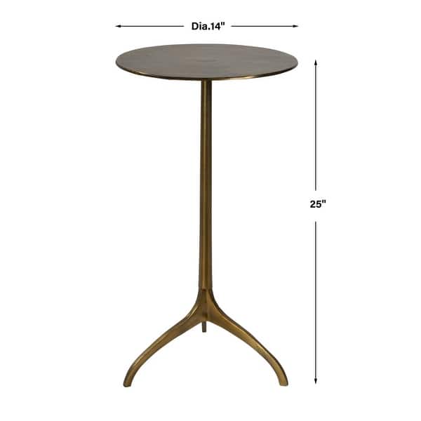 Uttermost Beacon 14" Round Modern Industrial Accent Side Table