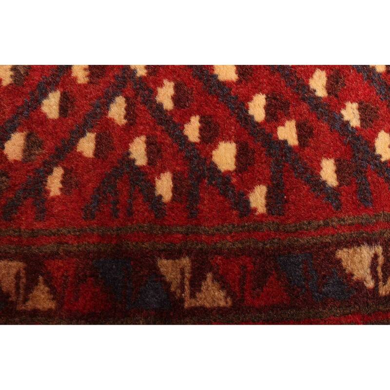 ECARPETGALLERY Hand-knotted Teimani Red Wool Rug - 3'1 x 4'7