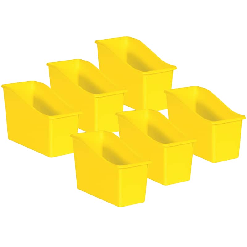 Teacher Created Resources Yellow Plastic Book Bin, Pack of 6