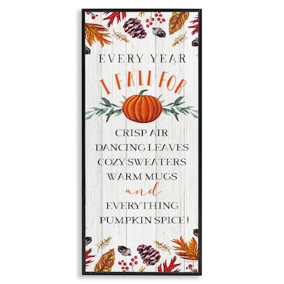 Stupell Every Year Favorite Fall Things Framed Giclee Art Design By Elizabeth Tyndall