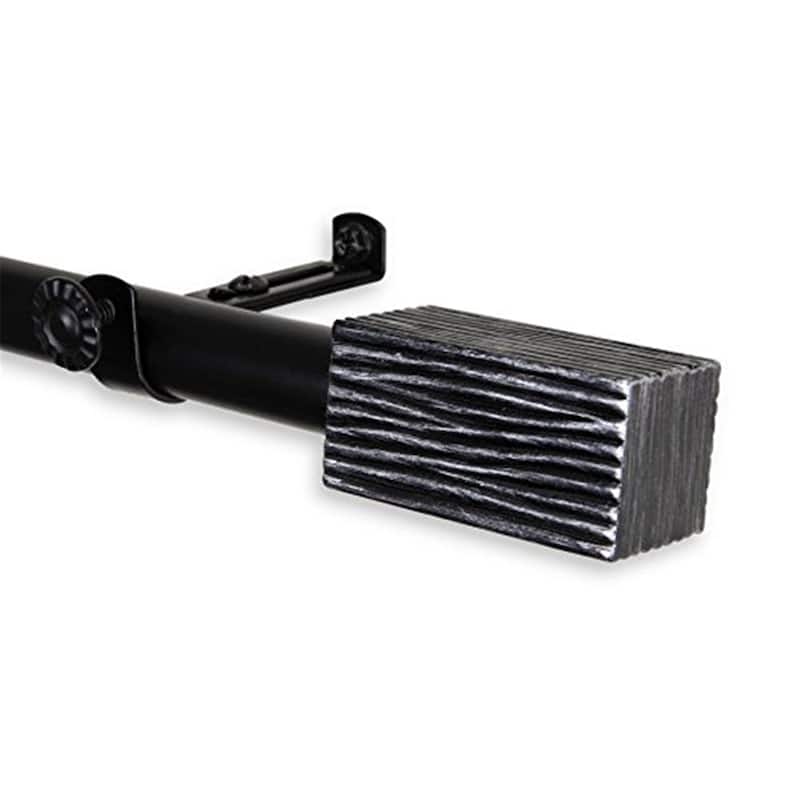 Tension Rod for Curtains, Adjustable Window Rod, Home Decor, Black Finish, 65 Inch Length - 170