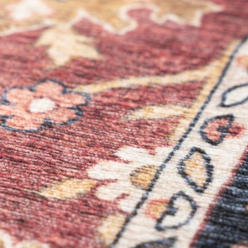 Smart Wash Ambient Glam Oriental Indoor Polyester Area Rug