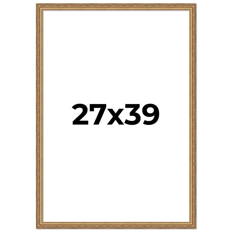 27x39 Frame Red Solid Wood Picture Frame Width 1.75 Inches | Interior Frame Depth 1 13/16 Inches