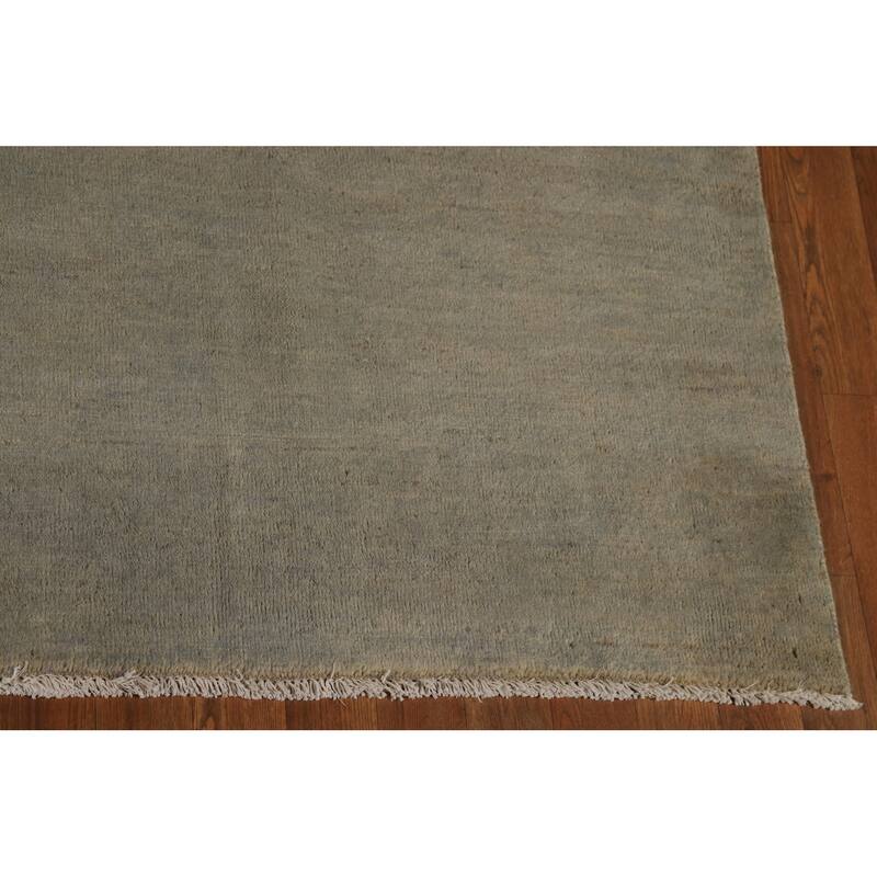 Gray & Beige Gabbeh Oriental Area Rug Handmade Wool Carpet - 7'10" x 9'6"