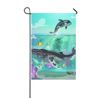 Overstock Colorful Sea Life Garden Flag Banner Decorative Flag For