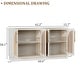 preview thumbnail 5 of 16, Double Layered 4 Doors Cabinet Modern Arched Design Storage Cabinet