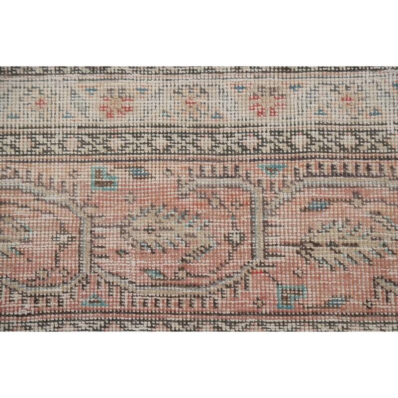 Hand-knotted Distressed Boteh Botemir Persian Area Rug Wool - 7'6" x 10'7"