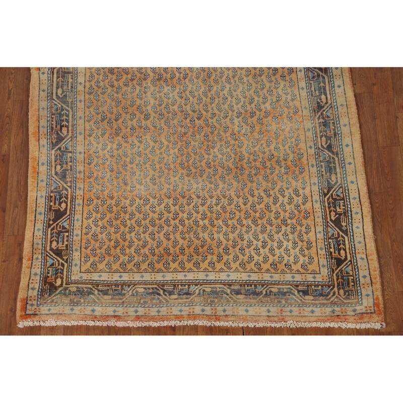 Boteh Botemir Persian Vintage Area Rug Hand-Knotted Wool Carpet - 4'5" x 7'3"