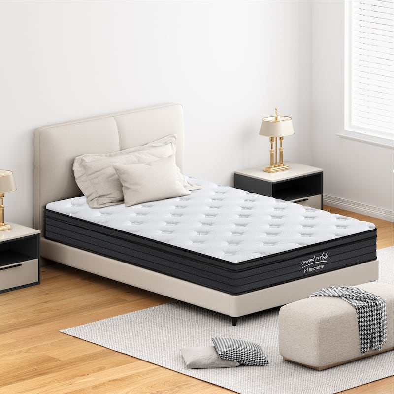 Medium Firm Mattress 10 Inch Hybrid Mattress Individually Pocketed Innerspring（Twin/Full/Queen/King）