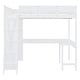 preview thumbnail 20 of 24, Full Size Wood Full Loft Bed Frame with Shelf and Ladder, High Fence, Space Saving, for Dormitory Bedroom Boys Girls Adults