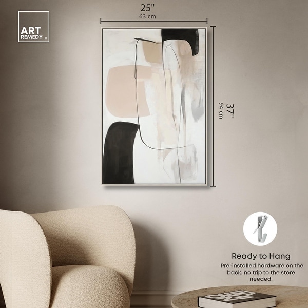 Geometric Harmony Canvas Earthy Abstract Art by Art Remedy - Bed
