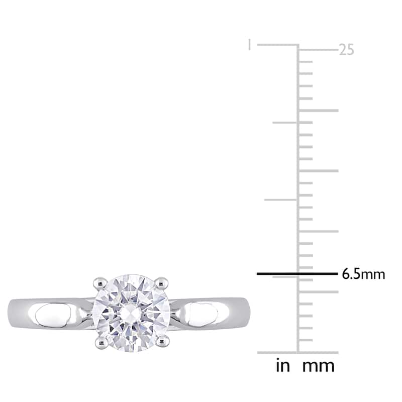 Miadora 1ct TGW Moissanite Solitaire Sterling Silver Engagement Ring