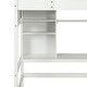 preview thumbnail 9 of 23, Space-Saving Bookcase Bed Twin Size Loft Bed with Built-in Desk, Storage Shelves, Convertible Ladder and Safety Guardrails