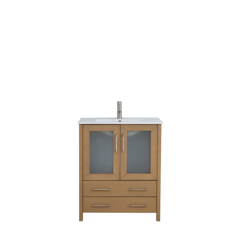 Vanity Art 30-in. Single-sink Bathroom Vanity w/ Wall Mirror - 29.1 W x 18.1 D x 35.8 H