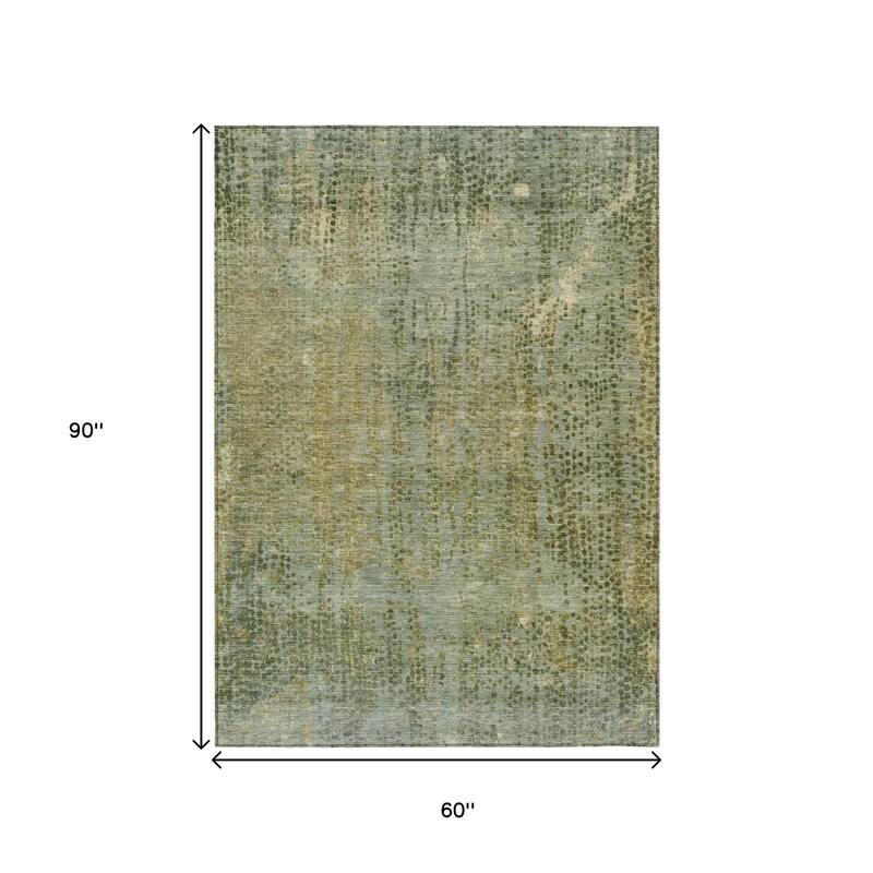 HomeRoots Abstract Transitional Rectangle Outdoor Rug