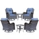 preview thumbnail 58 of 97, Gray Wicker Rattan Outdoor Patio Furniture Set Swivel Chair with Cushion