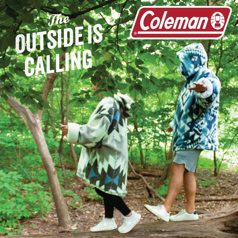 Coleman Oversized Super Soft Wearable Hoodie Throw Blanket