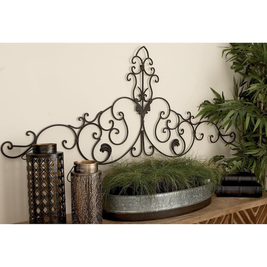 Brown Metal Scroll Home Wall Decor