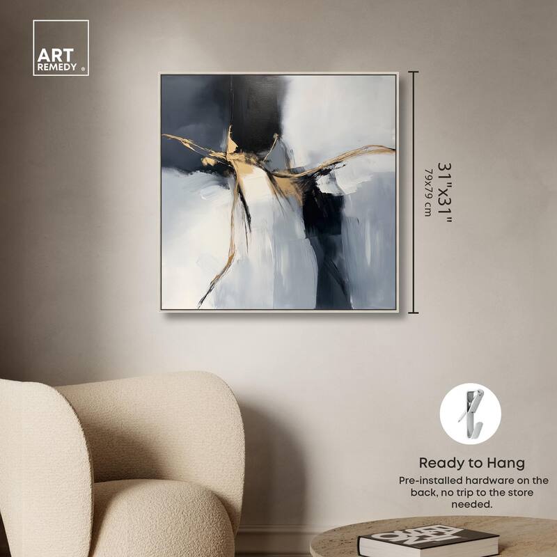 Golden Fissure II Canvas by Art Remedy