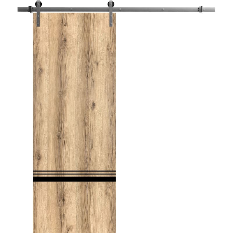 Sturdy Barn Door 36 x 80 Planum 0012 Oak with 6.6FT - 42" x 96"